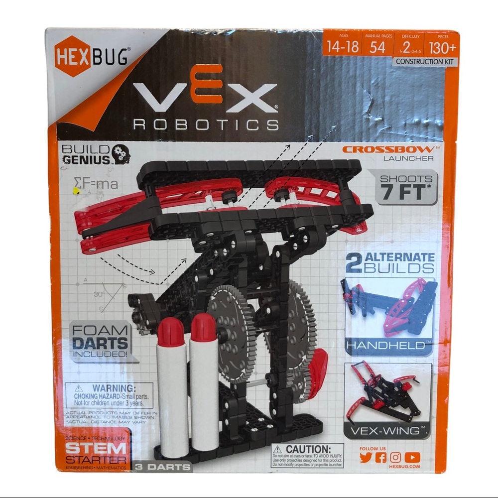 VEX Robotics Construction Building Set Darts Crossbow Launcher HEX BUG STEM New